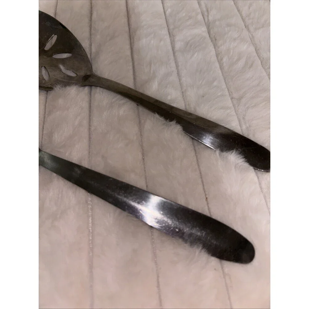 Vintage Imperial Slotted Serving Spoons Stainless Steel Lot Of 2